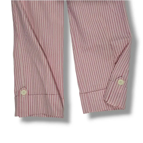Ann Taylor loft women's pink white striped Capri pants - size 8 - Picture 7 of 11